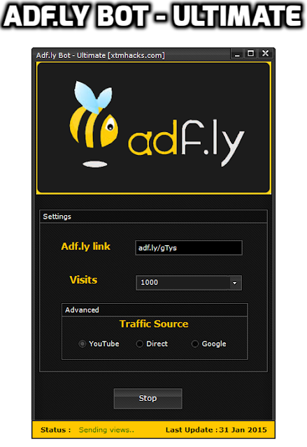 Adf.ly bot 15000 clicks per day 100 working 2015